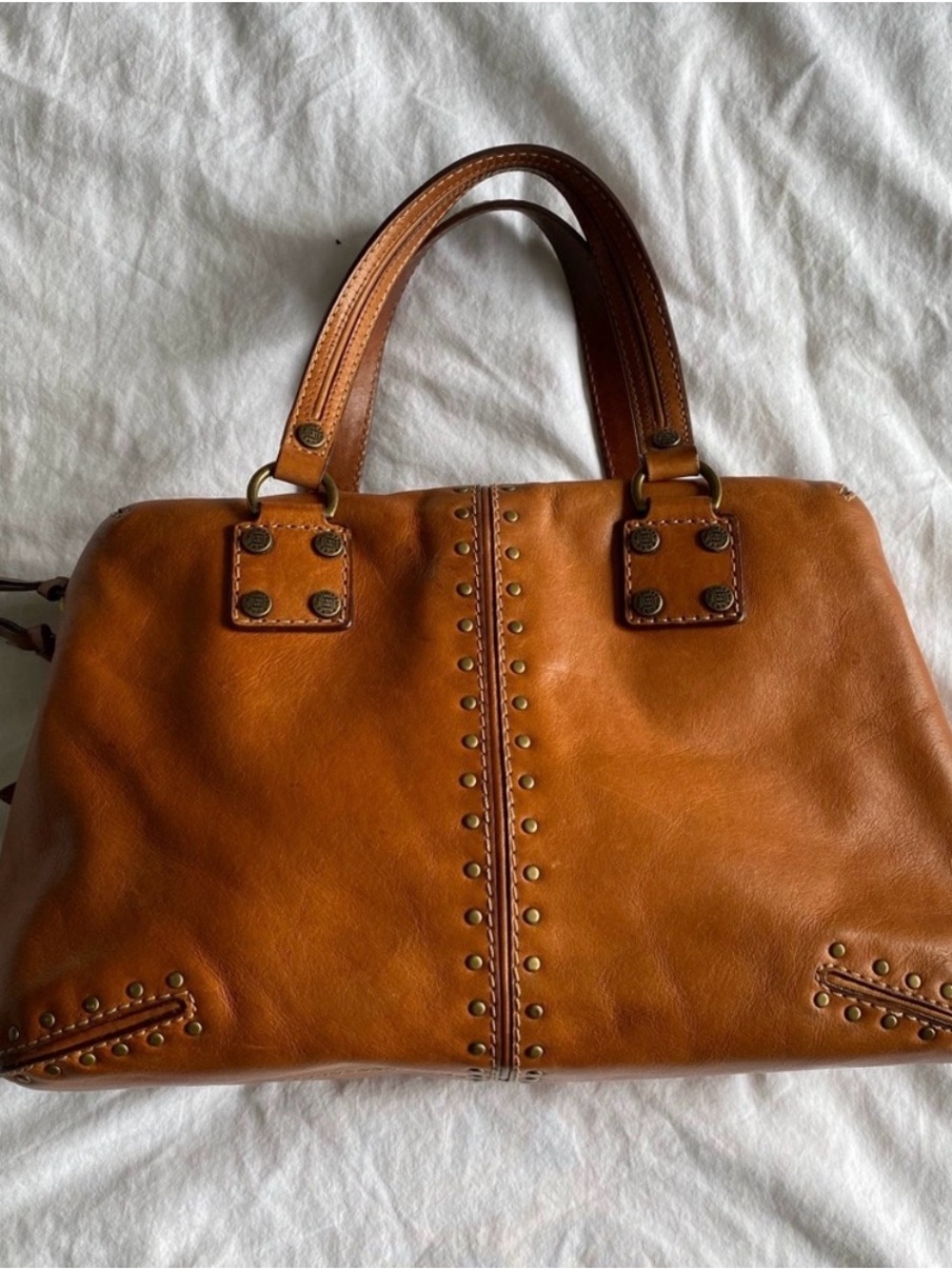 MK Classic Studded Leather Shoulder Bag
